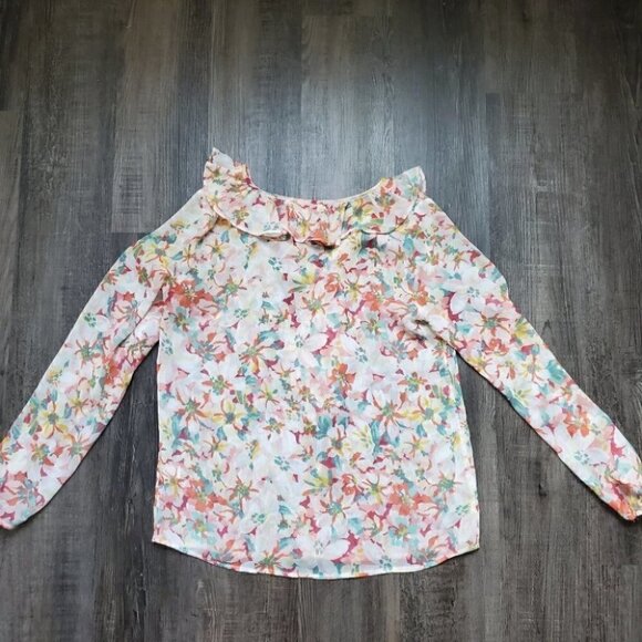 Long Sleeve Sheer Blouse - Picture 3 of 6